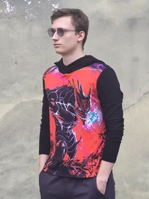 Футболки с полной запечаткой: Демисезонное худи Kaijuu 8